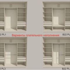 Шкаф-купе 2400 серии SOFT D5+D4+D5+B22+PL3 (по 2 ящика лев/прав+2штанги) профиль «Графит» в Еманжелинске - emanzhelinsk.mebel24.online | фото 5
