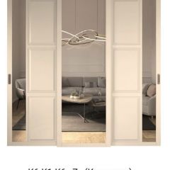 Шкаф-купе 2450 серии NEW CLASSIC K5+K5+K5+B22+PL3 (по 2 ящика лев/прав+1 штанга+1полка) профиль «Капучино» в Еманжелинске - emanzhelinsk.mebel24.online | фото 15