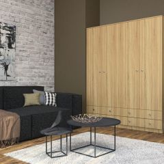 Шкаф Нина (М6) Дуб Сонома в Еманжелинске - emanzhelinsk.mebel24.online | фото