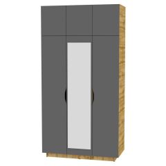 Шкаф с зеркалом "Аврора (H23_M)" в Еманжелинске - emanzhelinsk.mebel24.online | фото 19