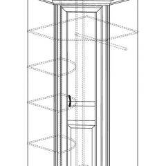 Шкаф угловой №562 "Алиса" (угол 875*875) в Еманжелинске - emanzhelinsk.mebel24.online | фото 2