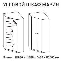 Шкаф угловой Мария 880*880 (ЛДСП 1 кат.) в Еманжелинске - emanzhelinsk.mebel24.online | фото 2