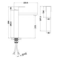 Смеситель д/ум MELANA-F610202 Cubo нерж.сталь, однорычажный, сатин, литой излив в Еманжелинске - emanzhelinsk.mebel24.online | фото 3