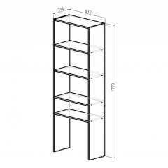 Стеллаж Элемент-1 (белый) в Еманжелинске - emanzhelinsk.mebel24.online | фото 2
