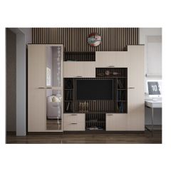 Стенка Марта 11 (Венге/Беленый дуб) в Еманжелинске - emanzhelinsk.mebel24.online | фото 3