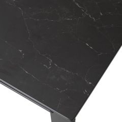 Стол CORNER 120 MATT BLACK MARBLE SOLID CERAMIC / BLACK, ®DISAUR в Еманжелинске - emanzhelinsk.mebel24.online | фото 9