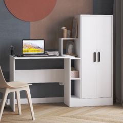 Стол компьютерный СКМ-1 ЛДСП Белый в Еманжелинске - emanzhelinsk.mebel24.online | фото