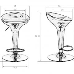 Стул барный DOBRIN BOMBA LM-1004 (серебряный металлик) в Еманжелинске - emanzhelinsk.mebel24.online | фото