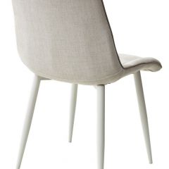 Стул CHIC HE622-01/ HE622-05 топленое молоко, ткань/ белый каркас М-City в Еманжелинске - emanzhelinsk.mebel24.online | фото 2