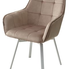Стул MAVERICK 360 град. поворот. BLUVEL-40 BEIGE/ белый каркас, М-City в Еманжелинске - emanzhelinsk.mebel24.online | фото