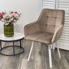 Стул MAVERICK 360 град. поворот. BLUVEL-40 BEIGE/ белый каркас, М-City в Еманжелинске - emanzhelinsk.mebel24.online | фото 2