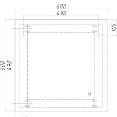 Зеркало Минск 600х600 с подсветкой Домино (GL7038Z) в Еманжелинске - emanzhelinsk.mebel24.online | фото 7