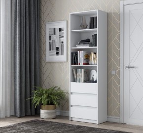 АЙДЕН СТЛ06-600 Стеллаж с 3 ящиками (белый) в Еманжелинске - emanzhelinsk.mebel24.online | фото