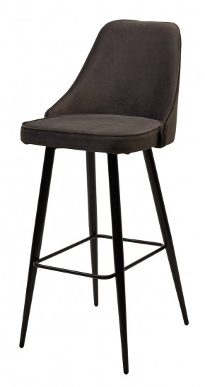 Барный стул NEPAL-BAR ГРАФИТ #14, велюр/ черный каркас (H=78cm) М-City в Еманжелинске - emanzhelinsk.mebel24.online | фото 4