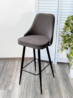 Барный стул NEPAL-BAR ГРАФИТ #14, велюр/ черный каркас (H=78cm) М-City в Еманжелинске - emanzhelinsk.mebel24.online | фото 5