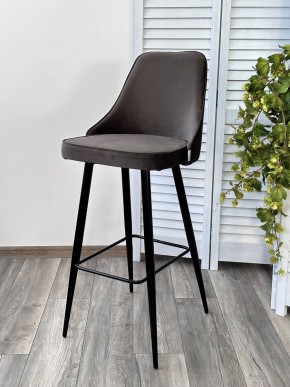 Барный стул NEPAL-BAR ГРАФИТ #14, велюр/ черный каркас (H=78cm) М-City в Еманжелинске - emanzhelinsk.mebel24.online | фото 6