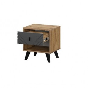 БАЙКАЛ Тумба прикроватная (Графит/Дуб золотой) в Еманжелинске - emanzhelinsk.mebel24.online | фото 2