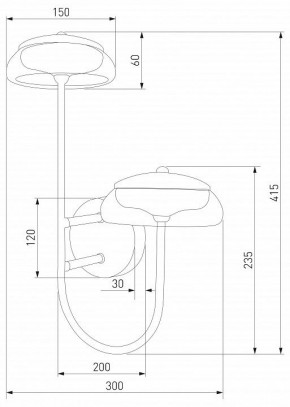 Бра Eurosvet Fungo 50388/2 LED черный в Еманжелинске - emanzhelinsk.mebel24.online | фото 5