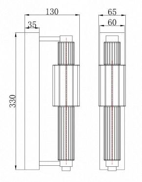 Бра Maytoni Verticale MOD308WL-L9CG3K в Еманжелинске - emanzhelinsk.mebel24.online | фото 3