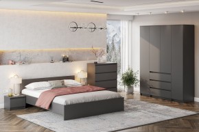 ДЕНВЕР Кровать 1600 (Графит серый) в Еманжелинске - emanzhelinsk.mebel24.online | фото 4