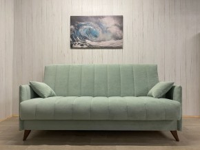 Диван Престиж-3 (НПБ) велюр Sensey mist green в Еманжелинске - emanzhelinsk.mebel24.online | фото