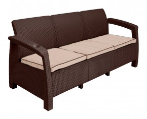 Диван Yalta Premium Sofa 3 Set (Ялта) шоколадный (+подушки под спину) в Еманжелинске - emanzhelinsk.mebel24.online | фото 2