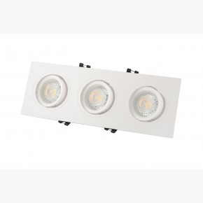 DK3023-WH Встраиваемый светильник, IP 20, 10 Вт, GU5.3, LED, белый, пластик в Еманжелинске - emanzhelinsk.mebel24.online | фото 3