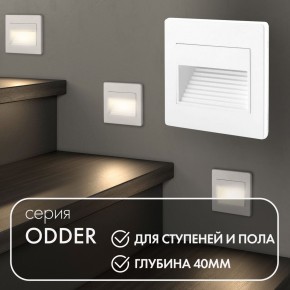 DK3050-WH Светильник встраиваемый в стену, IP 20, LED 3000, 1 Вт, белый, пластик в Еманжелинске - emanzhelinsk.mebel24.online | фото 5