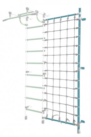 Дополнительная стойка к пристенному ДСК Pastel с сеткой для лазания, цв. бирюзовый в Еманжелинске - emanzhelinsk.mebel24.online | фото