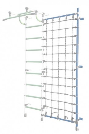 Дополнительная стойка к пристенному ДСК Pastel с сеткой для лазания, цв. голубой в Еманжелинске - emanzhelinsk.mebel24.online | фото