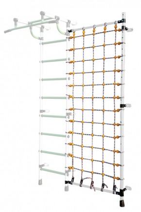 Дополнительная стойка к пристенному ДСК с сеткой для лазания, цв. белый в Еманжелинске - emanzhelinsk.mebel24.online | фото