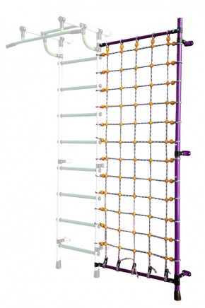 Дополнительная стойка к пристенному ДСК с сеткой для лазания, цв. фиолетовый в Еманжелинске - emanzhelinsk.mebel24.online | фото