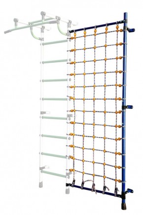 Дополнительная стойка к пристенному ДСК с сеткой для лазания, цв. синий в Еманжелинске - emanzhelinsk.mebel24.online | фото