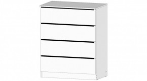 ЭЛЕГАНТ Комод 4 ящика (белый) в Еманжелинске - emanzhelinsk.mebel24.online | фото