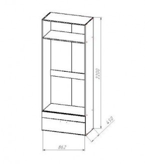 ГЕОМЕТРИЯ ГМТ.04 шкаф в Еманжелинске - emanzhelinsk.mebel24.online | фото 2