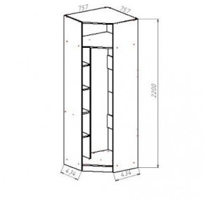 ГЕОМЕТРИЯ ГМТ.05 шкаф угловой в Еманжелинске - emanzhelinsk.mebel24.online | фото 2