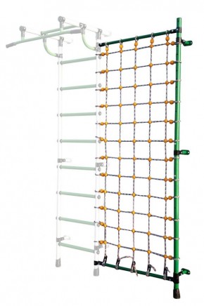 Дополнительная стойка к пристенному ДСК с сеткой для лазания, цв. зеленый в Еманжелинске - emanzhelinsk.mebel24.online | фото
