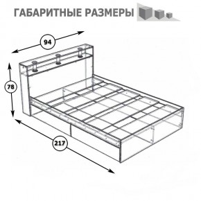 Камелия Кровать 0900, цвет венге/дуб лоредо, ШхГхВ 93,5х217х78,2 см., сп.м. 900х2000 мм., без матраса, основание есть в Еманжелинске - emanzhelinsk.mebel24.online | фото 4