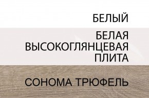 Комод 2D-1S/TYP 34, LINATE ,цвет белый/сонома трюфель в Еманжелинске - emanzhelinsk.mebel24.online | фото 3