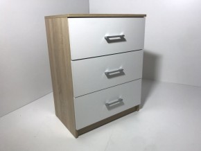Комод 3 ящика (дуб сонома/белый) в Еманжелинске - emanzhelinsk.mebel24.online | фото