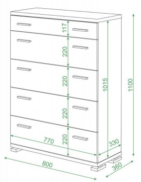 Комод Домино Лайт КМ-2 в Еманжелинске - emanzhelinsk.mebel24.online | фото 2