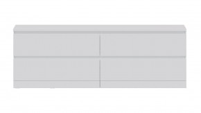 Комод Варма 4Д низкий с четырьмя выдвижными ящиками, цвет белый в Еманжелинске - emanzhelinsk.mebel24.online | фото 2