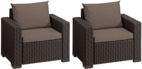 Комплект кресел Калифорния (California chair) коричневые в Еманжелинске - emanzhelinsk.mebel24.online | фото 2