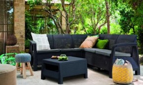 Комплект мебели угловой Корфу Релакс Сет (CORFU II RELAX SET) графит в Еманжелинске - emanzhelinsk.mebel24.online | фото 3