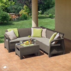 Комплект мебели угловой Корфу Релакс Сет (CORFU II RELAX SET) коричневый в Еманжелинске - emanzhelinsk.mebel24.online | фото 4