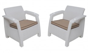 Комплект на балкон Yalta Premium Balcony Set (Ялта) белый (+подушки под спину) в Еманжелинске - emanzhelinsk.mebel24.online | фото 4