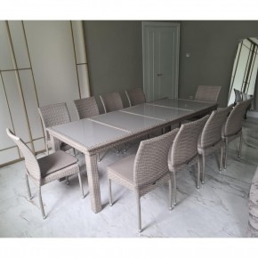 Комплект плетеной мебели T438/Y380C-W85 Latte (10+1) + подушки в Еманжелинске - emanzhelinsk.mebel24.online | фото 3