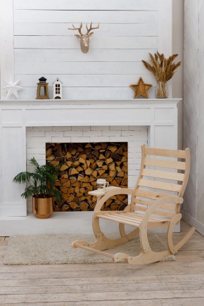 Кресло качалка не окрашенное НЕАПОЛЬ с подножкой в Еманжелинске - emanzhelinsk.mebel24.online | фото 2