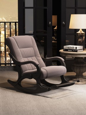 Кресло-качалка Родос 16-Т-КМ (тканьвенге) КОФЕ С МОЛОКОМ в Еманжелинске - emanzhelinsk.mebel24.online | фото 1