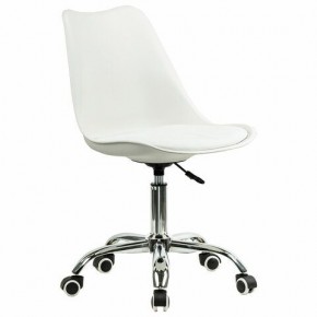 Кресло стул BRABIX "Eames MG-310 CH", хром, пластик белый, экокожа белая, 532923 в Еманжелинске - emanzhelinsk.mebel24.online | фото 2